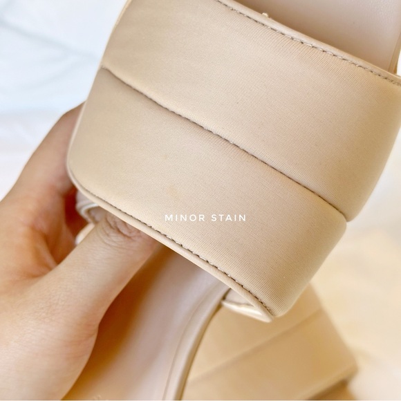 Open Edit Cava Slide Sandal Square Toe Heel | Size 7.5 Nude - Picture 5 of 8